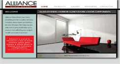 Desktop Screenshot of allianceglassdoors.com